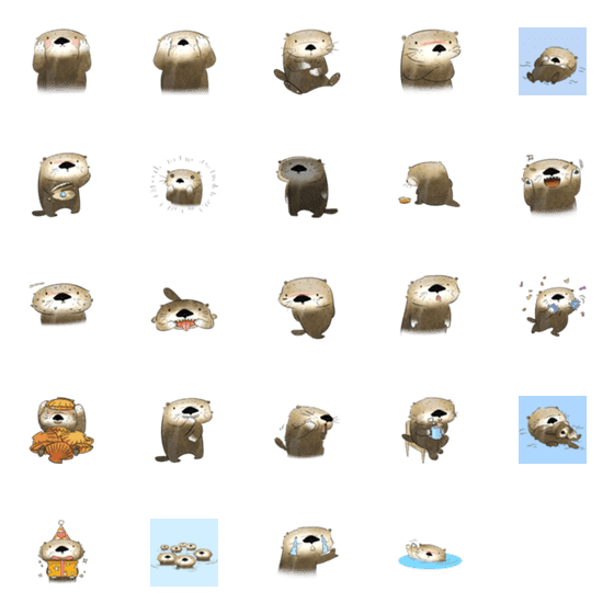 [LINE絵文字]hi Sea otterの画像一覧