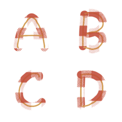 [LINE絵文字] Stylish lattice English words ABC 57の画像