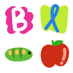 [LINE絵文字] Alphabet adorable colorful funの画像
