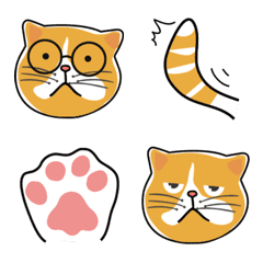 [LINE絵文字] Fat Orange Cat Yumiの画像