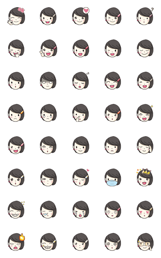 [LINE絵文字]Mommy little girl Emojiの画像一覧