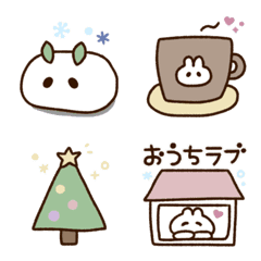 [LINE絵文字] ほのぼのうさぎ★冬の画像