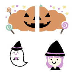 [LINE絵文字] 秋のハロウィンこわかわ絵文字の画像