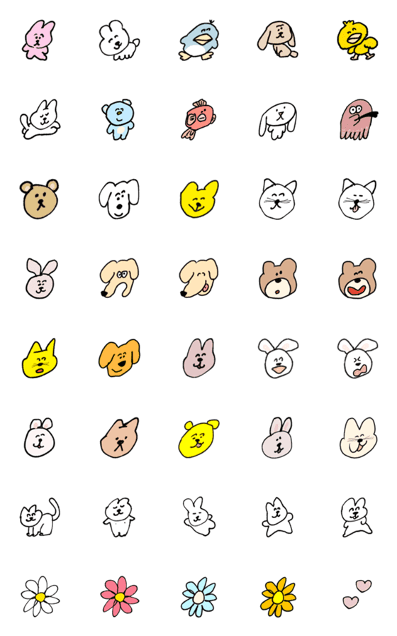 [LINE絵文字]ゆるい生き物 35の画像一覧