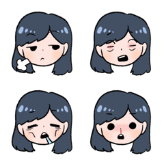 [LINE絵文字] Cute lovers (Girl)の画像