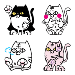 [LINE絵文字] 生意気だけど憎めないブサ猫の画像