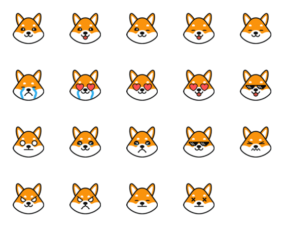 [LINE絵文字]Shiba Inu-Inuan (Onigiri)の画像一覧