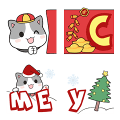 [LINE絵文字] Nyan Mood The New Year Emojiの画像