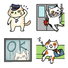 [LINE絵文字] ちーんまいでんしゃねこの画像