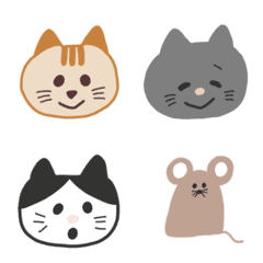 [LINE絵文字] ねこたちとねずみいっぴきの画像