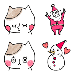 [LINE絵文字] ねこと冬のアイテムの画像