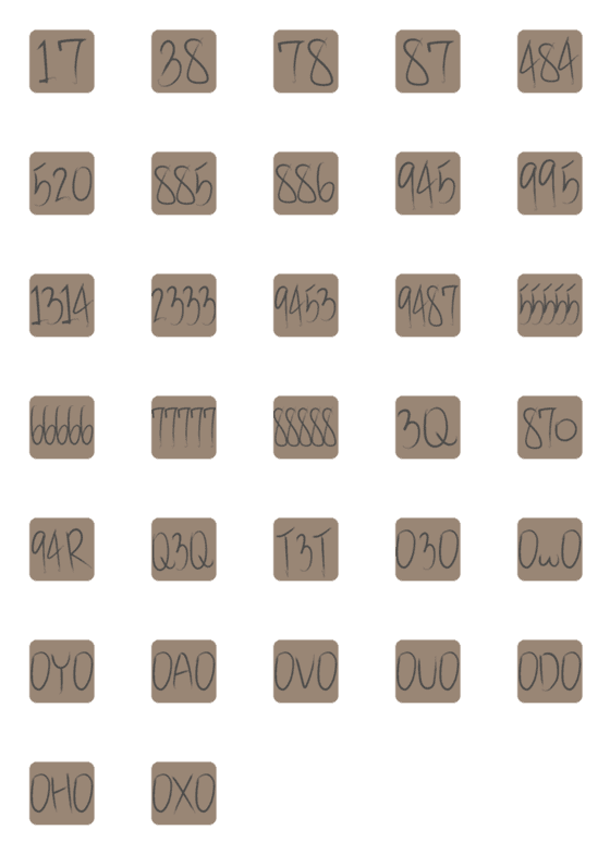 [LINE絵文字]expressions of numbers and Englishの画像一覧