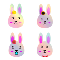 [LINE絵文字] cute and beautiful rabbit S-2の画像