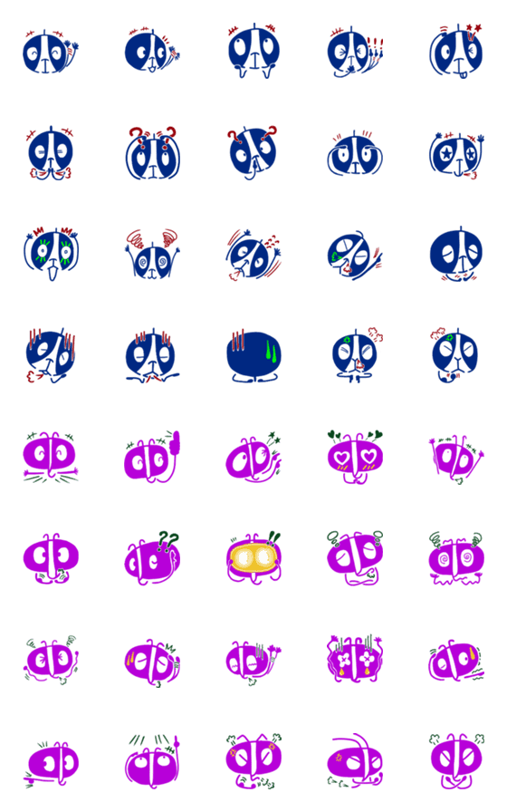 [LINE絵文字]soranariのちょっと大げさなアクション編の画像一覧