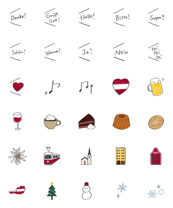 [LINE絵文字]オーストリアの絵文字の画像一覧