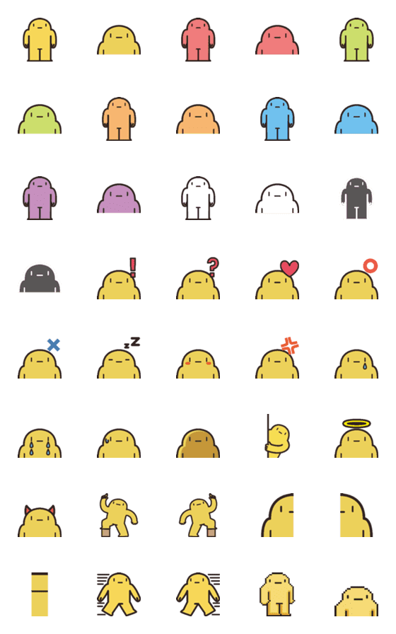 [LINE絵文字]Yellow Guyの画像一覧