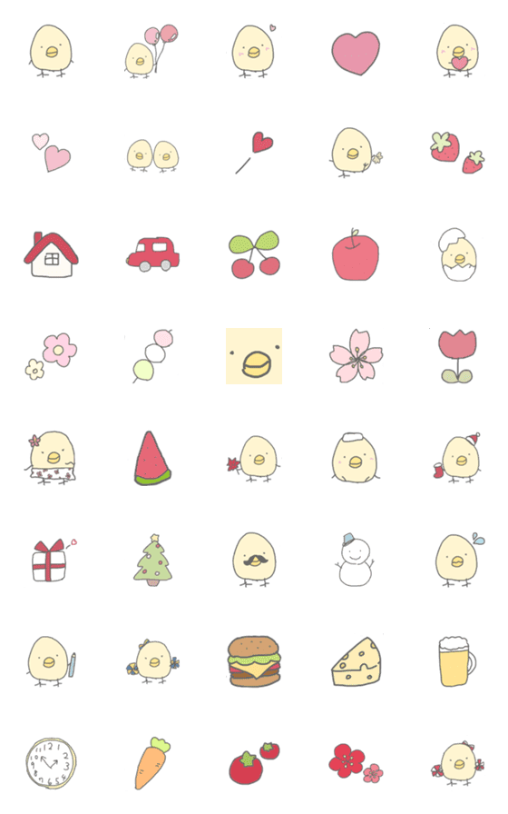 [LINE絵文字]ひよことその他の画像一覧