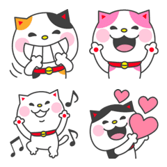 [LINE絵文字] 笑顔いっぱい◎招き猫の画像