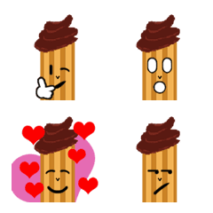 [LINE絵文字] Naughty Churros Expressionsの画像