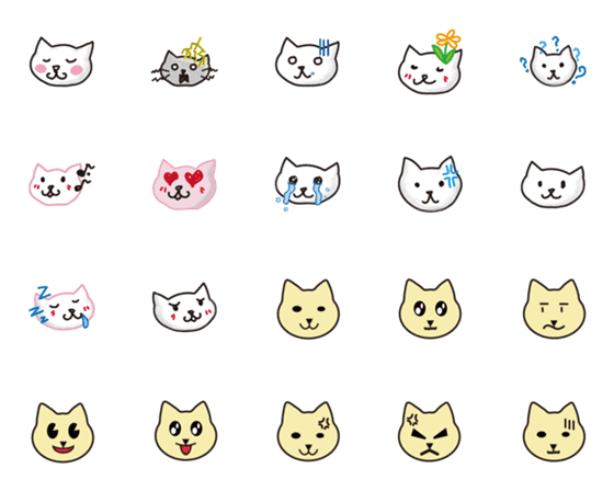 [LINE絵文字]No expression catの画像一覧