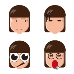 [LINE絵文字] Little girl's faceの画像