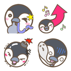 [LINE絵文字] ずっと子ペンギン♪標準的な日常絵文字の画像