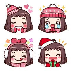 [LINE絵文字] Ms. Red Bean Emoji 2の画像