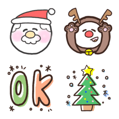 [LINE絵文字] 白玉っ子えもじ③ クリスマスver.の画像