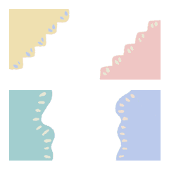 [LINE絵文字] Pastel Colors of Shapes and Dotsの画像