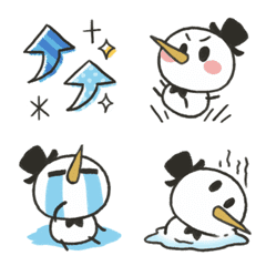 [LINE絵文字] 雪だる紳士＊絵文字の画像