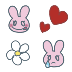 [LINE絵文字] Pink no Rabbitの画像