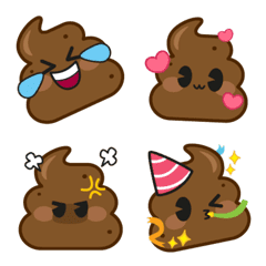 [LINE絵文字] Cute Poopy Emojiの画像