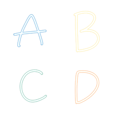 [LINE絵文字] English Words ABC84の画像