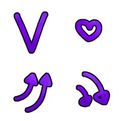 [LINE絵文字] Violet_dream_fontの画像