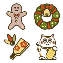 [LINE絵文字] 冬の絵文字〜クリスマスとお正月〜の画像