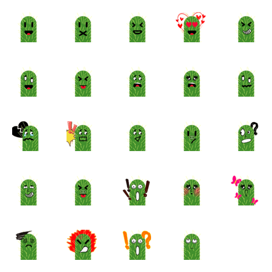 [LINE絵文字]Baby cactus emojisの画像一覧