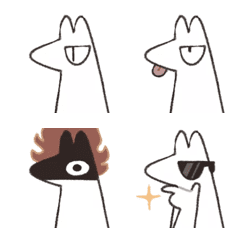 [LINE絵文字] White fox emojiの画像