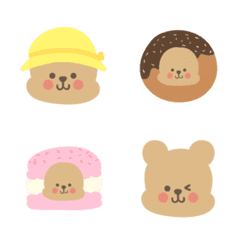 [LINE絵文字] Puff Bear emojiの画像