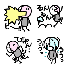 [LINE絵文字] 毎日使いやすい棒人間②★の画像