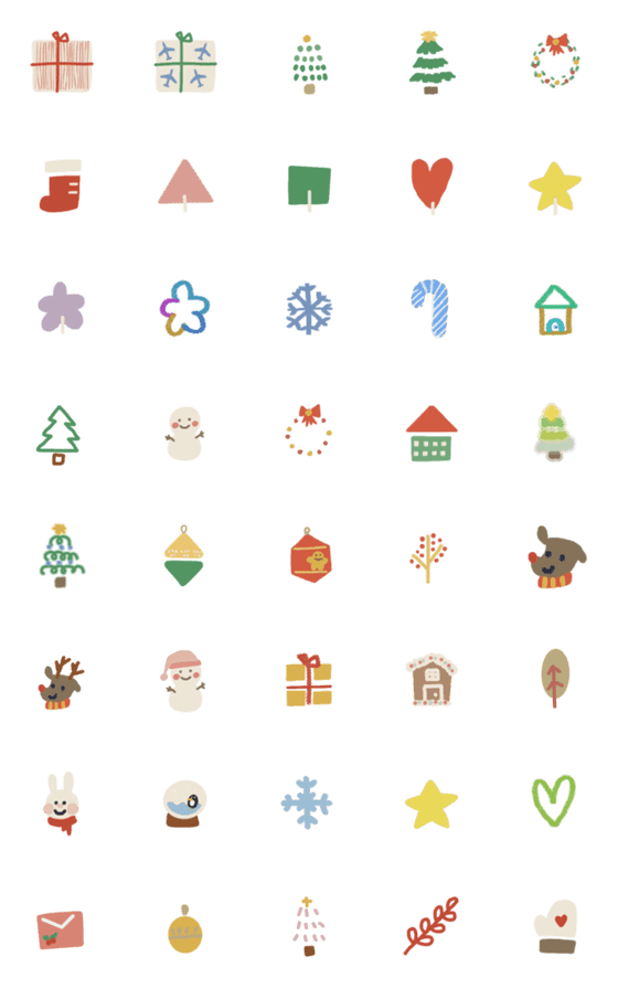 [LINE絵文字]Merry Christmas small pattern 2の画像一覧