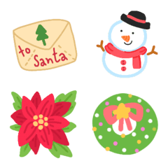 [LINE絵文字] Christmas pastel colorful emojiの画像