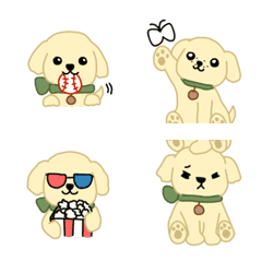 [LINE絵文字] Puppy Golden retriever Emojiの画像