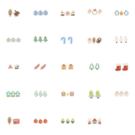 [LINE絵文字]Merry Christmas small pattern 3の画像一覧