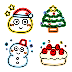 [LINE絵文字] まるっこいやつ【クリスマス・お正月】の画像