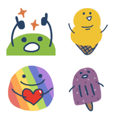 [LINE絵文字] Colorful little creatureの画像