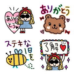 [LINE絵文字] 色んな大人可愛い絵文字1097シンプルの画像