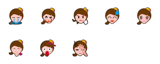 [LINE絵文字]Qmei emojiの画像一覧