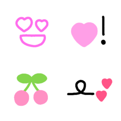 [LINE絵文字] 使える♥ピンクいっぱいのかわいい絵文字の画像