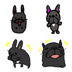 [LINE絵文字] らら(フレンチブルドッグ)の画像