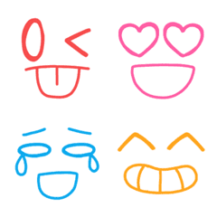 [LINE絵文字] 気持ち伝わる♡表情豊かな顔文字2の画像